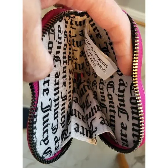 JUICY COUTURE Bag Speedy Satchel - Hot Pink & Matching Wristlet - Picture 7 of 16